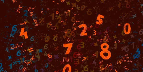 Math Ilustración Abstract Background Numbers Copy Space —  Fotos de Stock