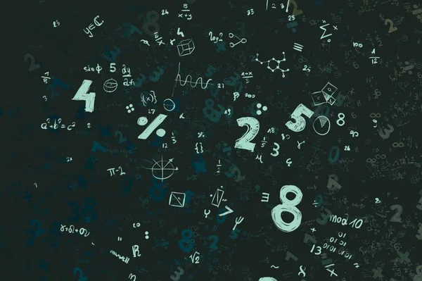 Math Ilustración Abstract Background Numbers Copy Space — Foto de Stock