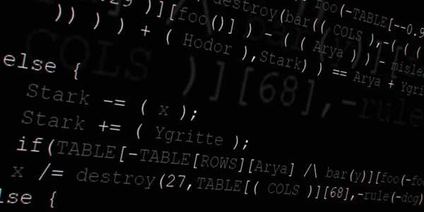 Programmeercode Voor Softwareontwikkelaars Abstract Modern Virtueel Computerscript Werk Van Software — Stockfoto