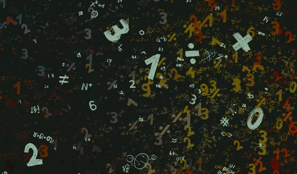 Математика Ілюстрація Абстрактний Фон Цифрами Пробіл Копіювання — стокове фото