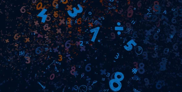 Math Ilustración Abstract Background Numbers Copy Space — Foto de Stock