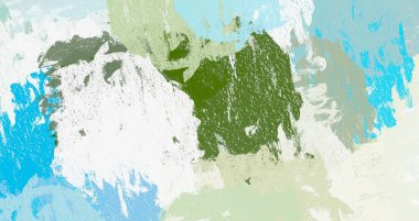 Soyut arka plan sanatı. 2D çizim. Etkileyici yağlı boya resim. Tuvalde fırça darbeleri. Modern sanat. Çok renkli arkaplan. Çağdaş sanat. İfade. Sanatsal dijital palet.