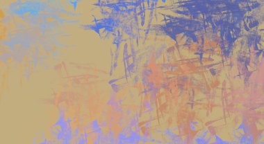 Soyut arka plan sanatı. 2D çizim. Etkileyici yağlı boya resim. Tuvalde fırça darbeleri. Modern sanat. Çok renkli arkaplan. Çağdaş sanat. İfade. Sanatsal dijital palet.