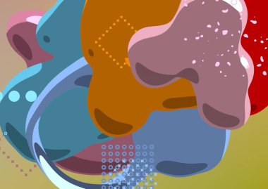 Soyut arka plan sanatı. 3 boyutlu illüstrasyon. Tuvalde fırça darbeleri. Çok renkli arkaplan. Çağdaş sanat. Sanatsal dijital palet.