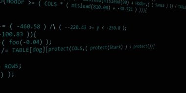 Yazılım geliştirici programlama kodu. Soyut modern sanal bilgisayar senaryosu. Masaüstü ekranında yazılım geliştirici programcının çalışması 