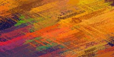 Soyut arka plan sanatı. 2D çizim. Etkileyici yağlı boya resim. Tuvalde fırça darbeleri. Modern sanat. Çok renkli arkaplan. Çağdaş sanat. İfade. Sanatsal dijital palet.