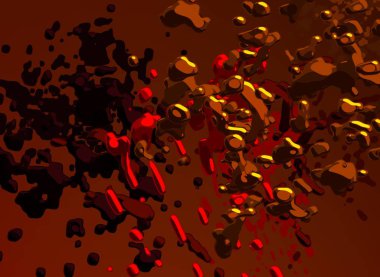 Soyut arka plan sanatı. 3 boyutlu illüstrasyon. Tuvalde fırça darbeleri. Çok renkli arkaplan. Çağdaş sanat. Sanatsal dijital palet.