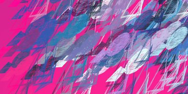 Soyut arka plan sanatı. 2D çizim. Etkileyici yağlı boya resim. Tuvalde fırça darbeleri. Modern sanat. Çok renkli arkaplan. Çağdaş sanat. İfade. Sanatsal dijital palet.