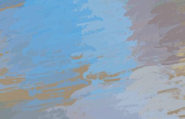 Soyut arka plan sanatı. 2D çizim. Etkileyici yağlı boya resim. Tuvalde fırça darbeleri. Modern sanat. Çok renkli arkaplan. Çağdaş sanat. İfade. Sanatsal dijital palet.