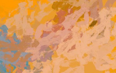 Soyut arka plan sanatı. 2D çizim. Etkileyici yağlı boya resim. Tuvalde fırça darbeleri. Modern sanat. Çok renkli arkaplan. Çağdaş sanat. İfade. Sanatsal dijital palet.