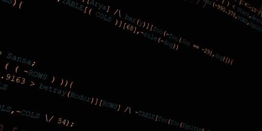 Yazılım geliştirici programlama kodu. Soyut modern sanal bilgisayar senaryosu. Masaüstü ekranında yazılım geliştirici programcının çalışması 
