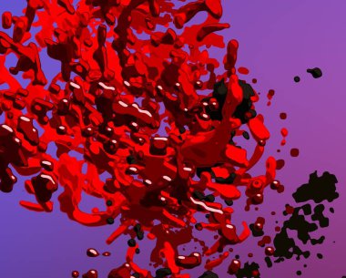 Soyut arka plan sanatı. 3 boyutlu illüstrasyon. Çok renkli arkaplan. Çağdaş sanat. Sanatsal dijital palet.