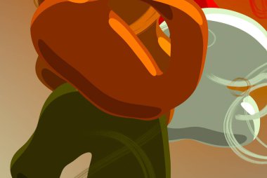 Soyut arka plan sanatı. 3 boyutlu illüstrasyon. Tuvalde fırça darbeleri. Çok renkli arkaplan. Çağdaş sanat. Sanatsal dijital palet.