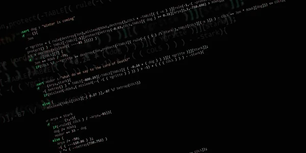 Código Programación Para Desarrolladores Software Resuelve Moderno Script Computadora Virtual — Foto de Stock