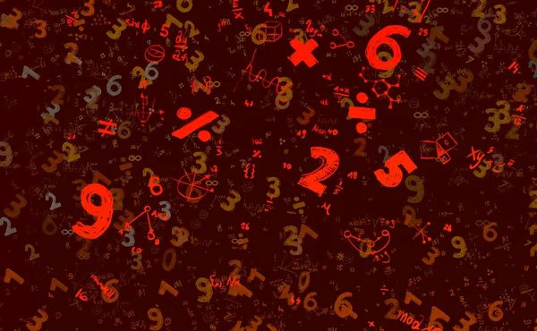 Matemática Ilustração Fundo Abstrato Com Números Espaço Cópia — Fotografia de Stock