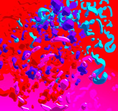 Soyut arka plan sanatı. 3 boyutlu illüstrasyon. Tuvalde fırça darbeleri. Çok renkli arkaplan. Çağdaş sanat. Sanatsal dijital palet.