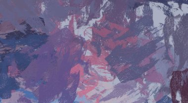 Soyut arka plan sanatı. 2D çizim. Etkileyici yağlı boya resim. Tuvalde fırça darbeleri. Modern sanat. Çok renkli arkaplan. Çağdaş sanat. İfade. Sanatsal dijital palet.