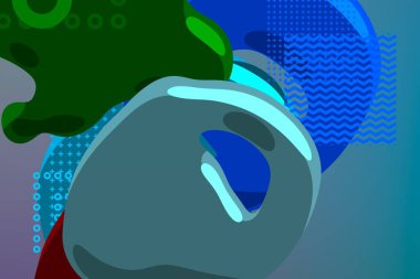 Soyut arka plan sanatı. 3 boyutlu illüstrasyon. Çok renkli arkaplan. Çağdaş sanat. Sanatsal dijital palet.