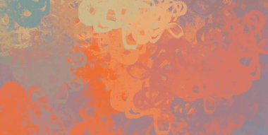 Soyut arka plan sanatı. 2D çizim. Etkileyici yağlı boya resim. Tuvalde fırça darbeleri. Modern sanat. Çok renkli arkaplan. Çağdaş sanat. İfade. Sanatsal dijital palet.