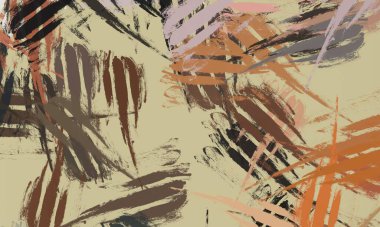 Soyut arka plan sanatı. 2D çizim. Etkileyici yağlı boya resim. Tuvalde fırça darbeleri. Modern sanat. Çok renkli arkaplan. Çağdaş sanat. İfade. Sanatsal dijital palet.