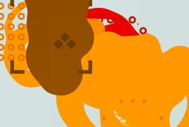 Soyut arka plan sanatı. 3 boyutlu illüstrasyon. Çok renkli arkaplan. Çağdaş sanat. Sanatsal dijital palet.