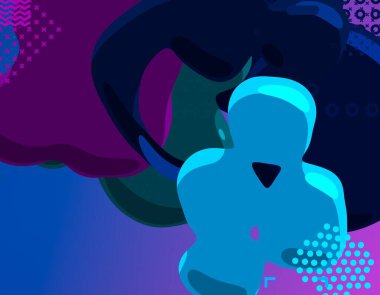 Soyut arka plan sanatı. 3 boyutlu illüstrasyon. Tuvalde fırça darbeleri. Çok renkli arkaplan. Çağdaş sanat. Sanatsal dijital palet.