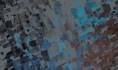 Soyut arka plan sanatı. 2D çizim. Etkileyici yağlı boya resim. Tuvalde fırça darbeleri. Modern sanat. Çok renkli arkaplan. Çağdaş sanat. İfade. Sanatsal dijital palet.