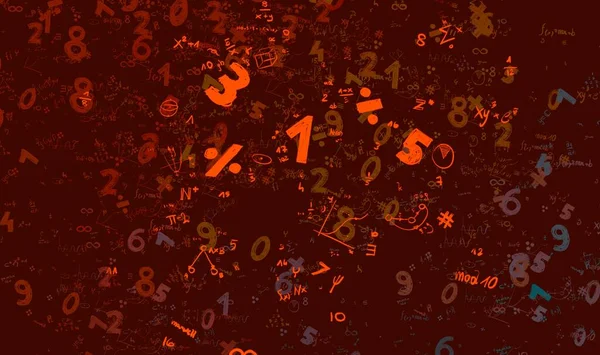 Matemática Ilustração Fundo Abstrato Com Números Espaço Cópia — Fotografia de Stock