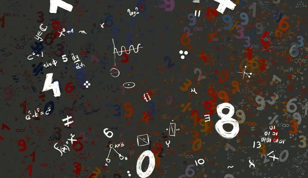 Math Ilustración Abstract Background Numbers Copy Space — Foto de Stock