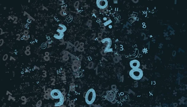 Math Ilustración Abstract Background Numbers Copy Space — Foto de Stock