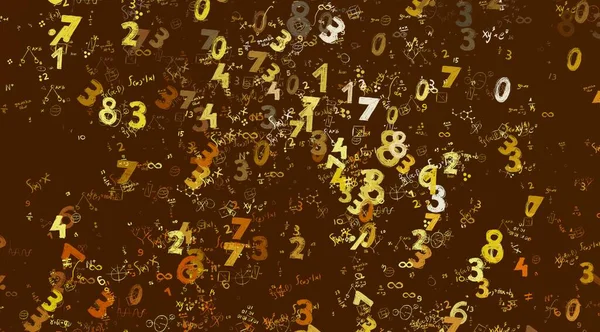 Matek Illusztráció Absztrakt Háttér Számokkal Másolás Tér — Stock Fotó