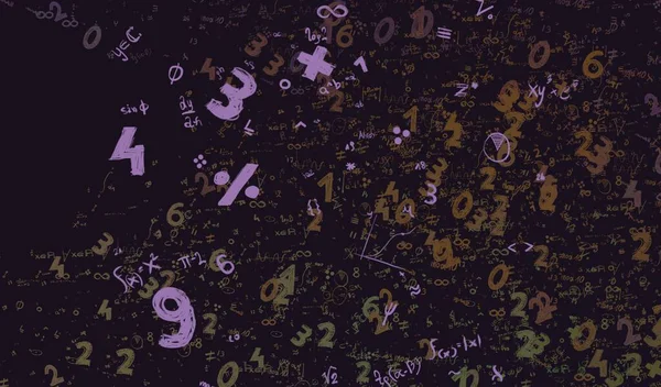 Math Ilustración Abstract Background Numbers Copy Space — Foto de Stock