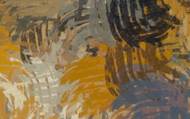 Soyut arka plan sanatı. 2D çizim. Etkileyici yağlı boya resim. Tuvalde fırça darbeleri. Modern sanat. Çok renkli arkaplan. Çağdaş sanat. İfade. Sanatsal dijital palet.