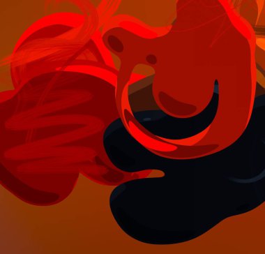 Soyut arka plan sanatı. 3 boyutlu illüstrasyon. Tuvalde fırça darbeleri. Çok renkli arkaplan. Çağdaş sanat. Sanatsal dijital palet.