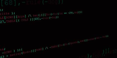 Yazılım geliştirici programlama kodu. Soyut modern sanal bilgisayar senaryosu. Masaüstü ekranında yazılım geliştirici programcının çalışması 