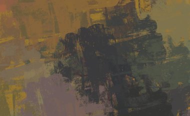 Soyut arka plan sanatı. 2D çizim. Etkileyici yağlı boya resim. Tuvalde fırça darbeleri. Modern sanat. Çok renkli arkaplan. Çağdaş sanat. İfade. Sanatsal dijital palet.