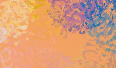 Soyut arka plan sanatı. 2D çizim. Etkileyici yağlı boya resim. Tuvalde fırça darbeleri. Modern sanat. Çok renkli arkaplan. Çağdaş sanat. İfade. Sanatsal dijital palet.