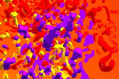 Soyut arka plan sanatı. 3 boyutlu illüstrasyon. Tuvalde fırça darbeleri. Çok renkli arkaplan. Çağdaş sanat. Sanatsal dijital palet.