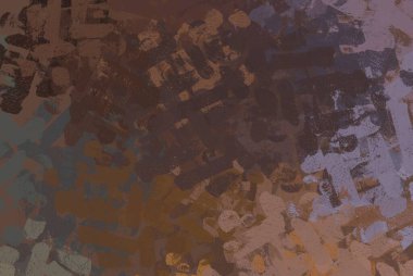 Soyut arka plan sanatı. 2D çizim. Etkileyici yağlı boya resim. Tuvalde fırça darbeleri. Modern sanat. Çok renkli arkaplan. Çağdaş sanat. İfade. Sanatsal dijital palet.