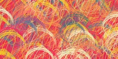 Soyut arka plan sanatı. 2D çizim. Etkileyici yağlı boya resim. Tuvalde fırça darbeleri. Modern sanat. Çok renkli arkaplan. Çağdaş sanat. İfade. Sanatsal dijital palet.