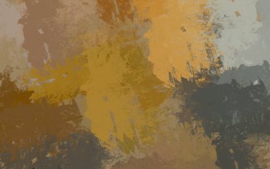 Soyut arka plan sanatı. 2D çizim. Etkileyici yağlı boya resim. Tuvalde fırça darbeleri. Modern sanat. Çok renkli arkaplan. Çağdaş sanat. İfade. Sanatsal dijital palet.