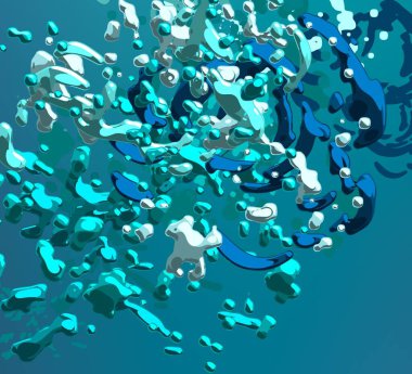 Soyut arka plan sanatı. 3 boyutlu illüstrasyon. Tuvalde fırça darbeleri. Çok renkli arkaplan. Çağdaş sanat. Sanatsal dijital palet.