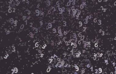 Matematik. 2D çizim. Numaralı soyut arkaplan, boşluğu kopyala 