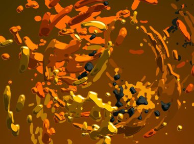 Soyut arka plan sanatı. 3 boyutlu illüstrasyon. Tuvalde fırça darbeleri. Çok renkli arkaplan. Çağdaş sanat. Sanatsal dijital palet.