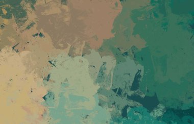 Soyut arka plan sanatı. 2D çizim. Etkileyici yağlı boya resim. Tuvalde fırça darbeleri. Modern sanat. Çok renkli arkaplan. Çağdaş sanat. İfade. Sanatsal dijital palet.