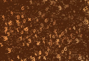 Matematik. 2D çizim. Numaralı soyut arkaplan, boşluğu kopyala 