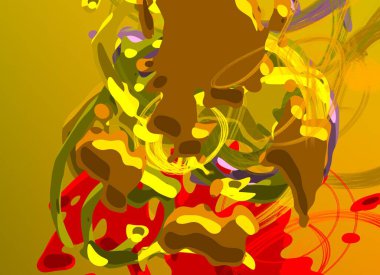 Soyut arka plan sanatı. 3 boyutlu illüstrasyon. Tuvalde fırça darbeleri. Çok renkli arkaplan. Çağdaş sanat. Sanatsal dijital palet.