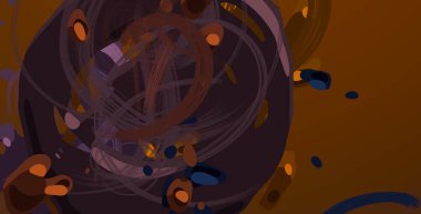 Soyut arka plan sanatı. 3 boyutlu illüstrasyon. Tuvalde fırça darbeleri. Çok renkli arkaplan. Çağdaş sanat. Sanatsal dijital palet.