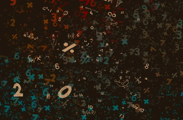 Matematika Ilustrace Abstraktní Pozadí Čísly Kopírovací Prostor — Stock fotografie