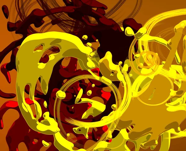 Soyut arka plan sanatı. 3 boyutlu illüstrasyon. Tuvalde fırça darbeleri. Çok renkli arkaplan. Çağdaş sanat. Sanatsal dijital palet.